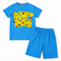 Sky blue summer coord set for kids by Lil' Cubs, featuring a two-piece design with playful print and comfortable fabric.