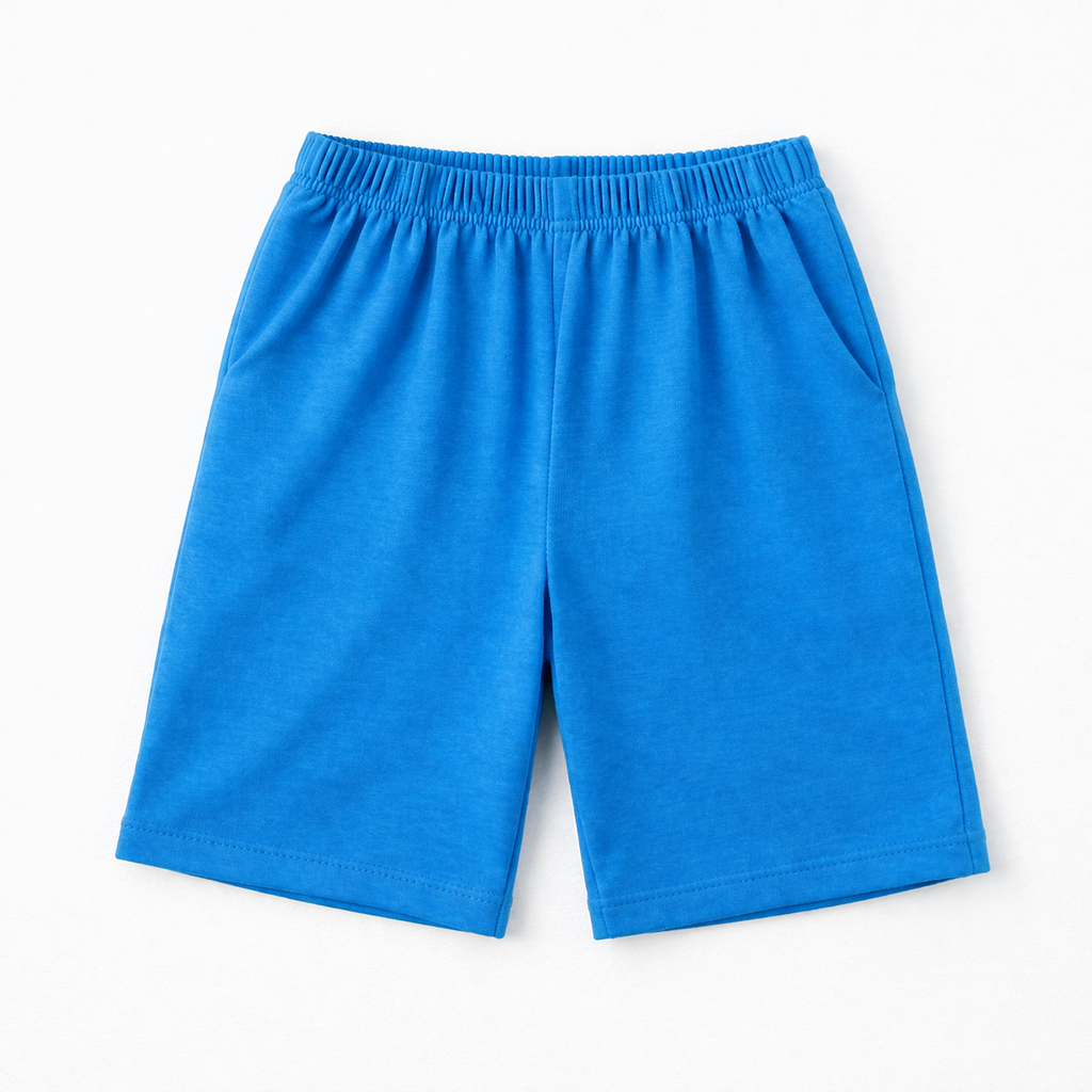 Sky blue summer 2-piece coord set by Lil' Cubs with playful "Don't Even" print, featuring a top and matching shorts for kids.