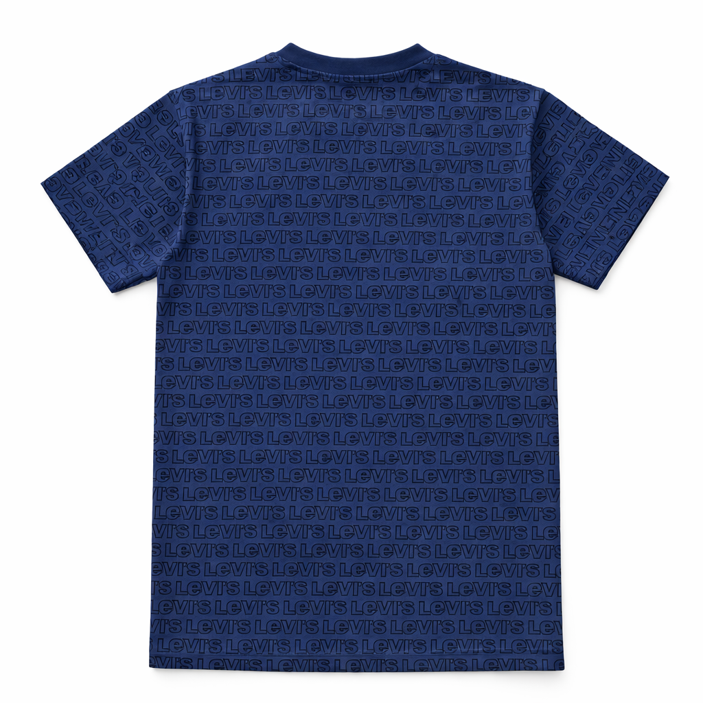 Navy Blue Levis T‑Shirt - Lil' Cubs
