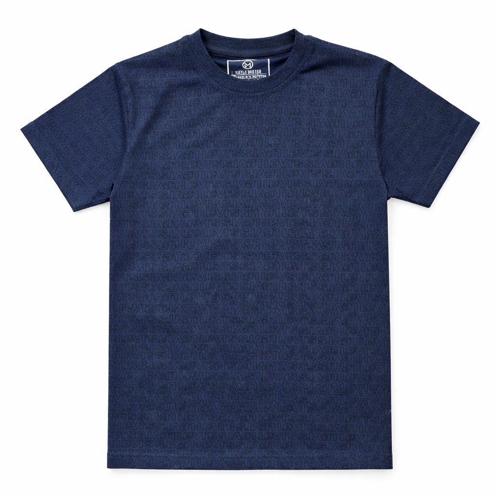 Navy Blue Levis T‑Shirt - Lil' Cubs