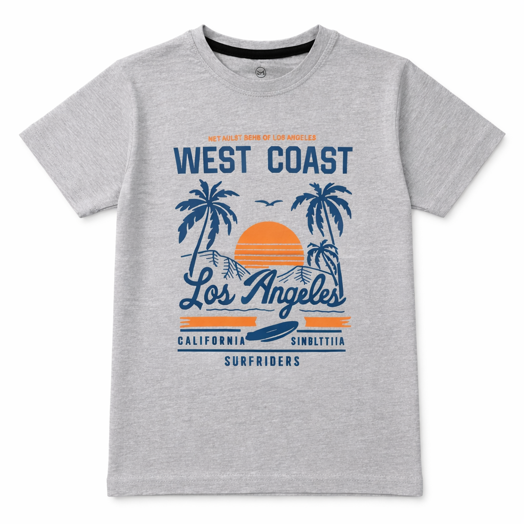 Grey los Angles T‑Shirt - Lil' Cubs