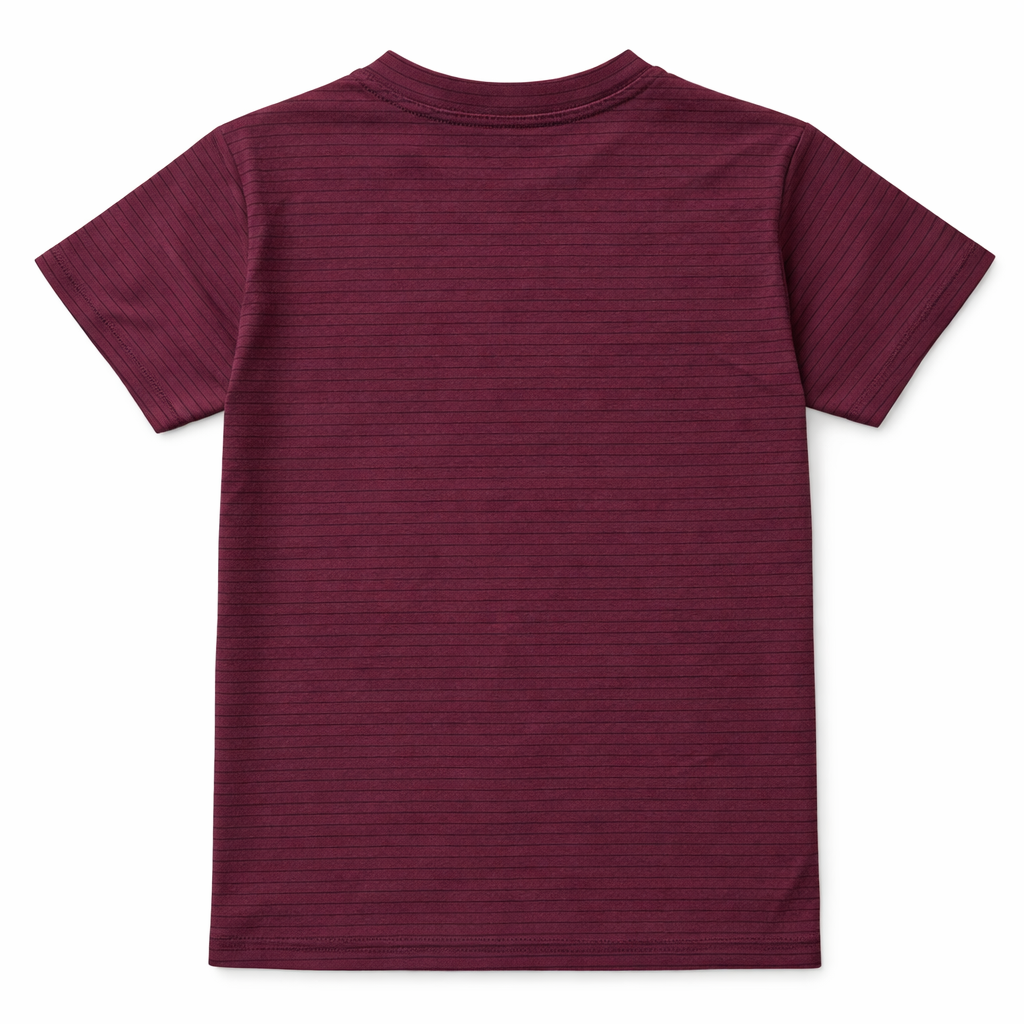 Maroon T‑Shirt with Black Lining - Lil' Cubs