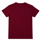 Dark red tractor summer T-shirt from Lil' Cubs, part of a coordinating set, featuring a playful tractor graphic for kids.
