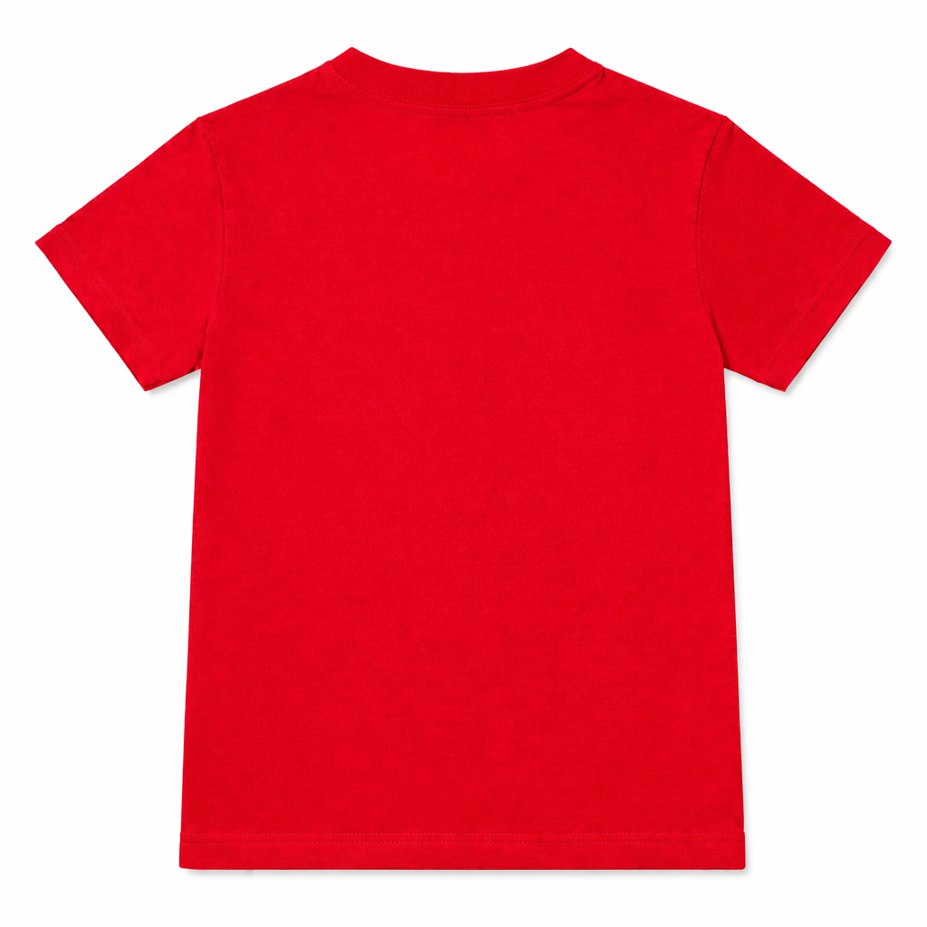 Red Spider Summer T-Shirt from Lil' Cubs coord set, featuring a playful spider design on a vibrant summer t-shirt.