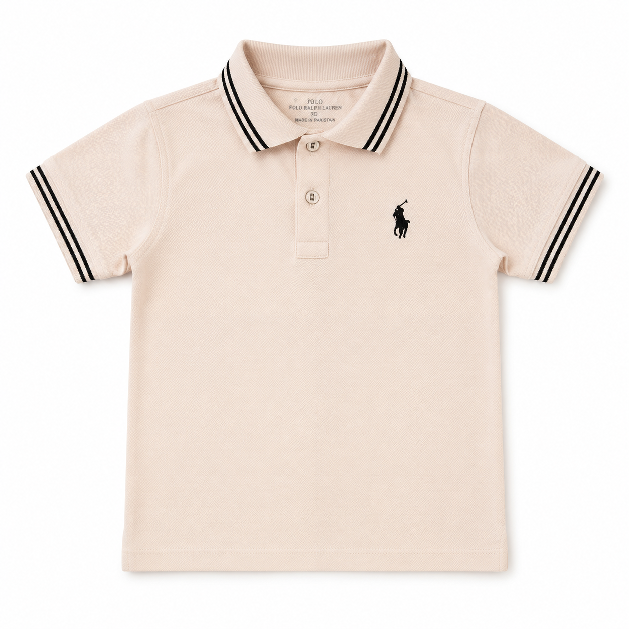 Light Peach Polo T-Shirt (2 - 12 Years) - Lil' Cubs