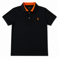 Black Polo T-Shirt (2 - 12 Years) - Lil' Cubs