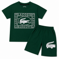 Dark Green Crocodile Summer Coord Set for Boys (1–12 Years) - Lil' Cubs