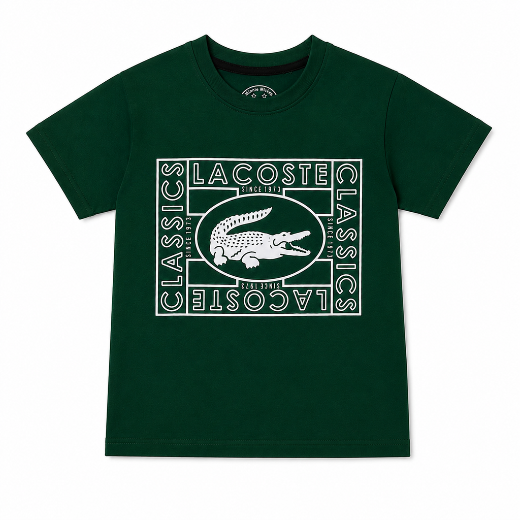 Dark Green Crocodile Summer Coord Set for Boys (1–12 Years)