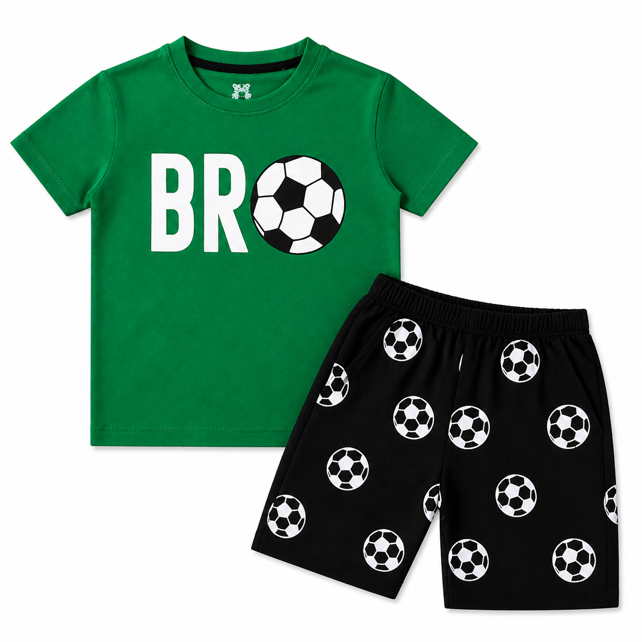 Green Bro Summer Coord Set for Boys (1–12 Years)
