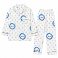 Boys White Circle Print Summer Night Suit (5 - 12 Years) - Lil' Cubs