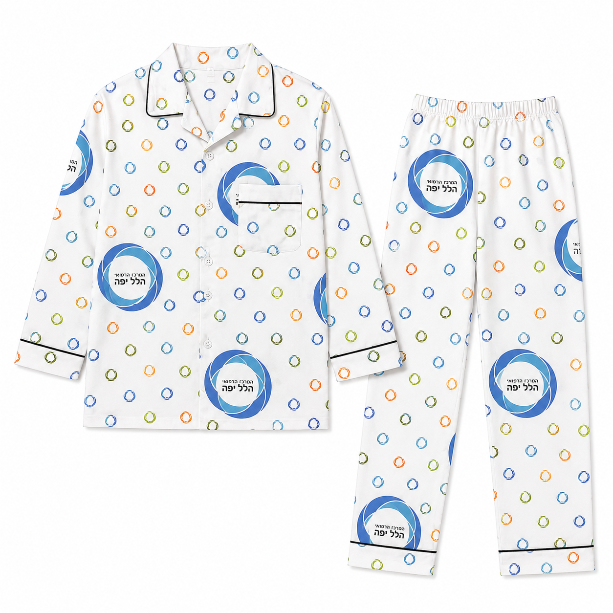 Boys White Circle Print Summer Night Suit (5 - 12 Years) - Lil' Cubs