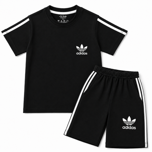 Boys Black Addidas Summer Coord Set (1 - 12 Years) - Lil' Cubs