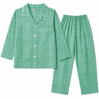 Kids Green Cotton Summer Night Suit (1 - 4 Years)