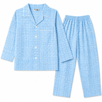 Kids Sky Blue Cotton Summer Night Suit (1 - 4 Years) - Lil' Cubs
