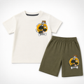 Boys Off White Paw Jungle Summer Coord Set (1–12 Years) - Lil' Cubs