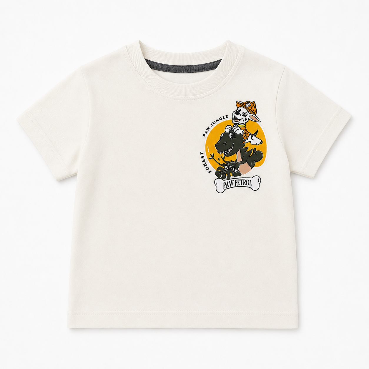 Boys Off White Paw Jungle Summer Coord Set (1–12 Years)