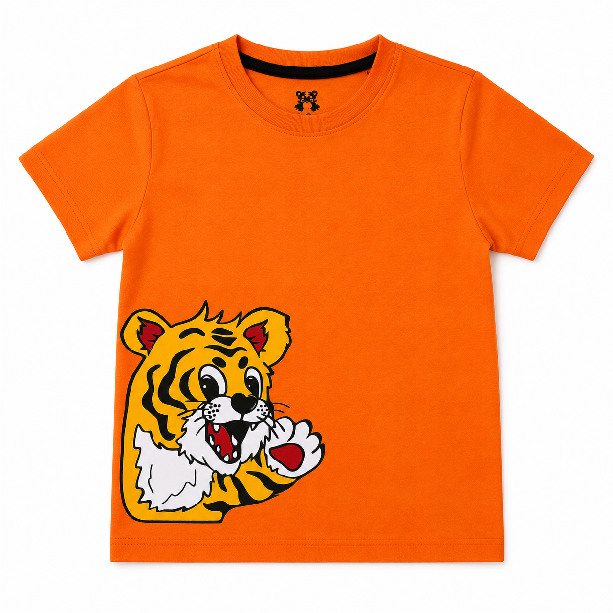 Boys Orange Tiger Summer Coord Set (1–12 Years)