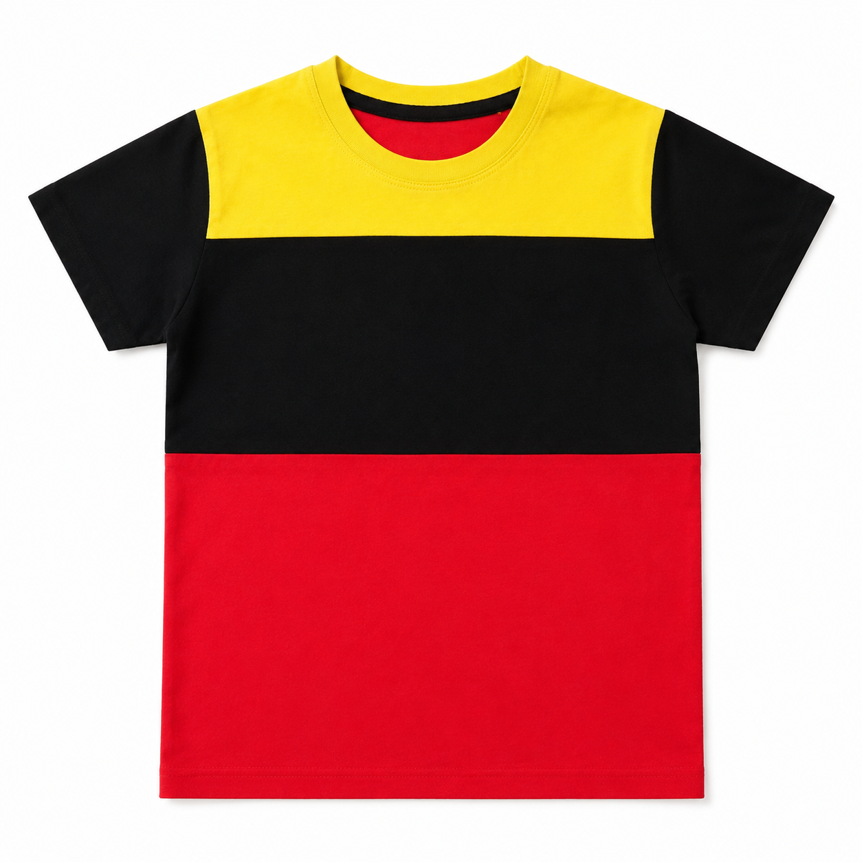 Boys Red Colorblock Summer Coord Set (1–12 Years)