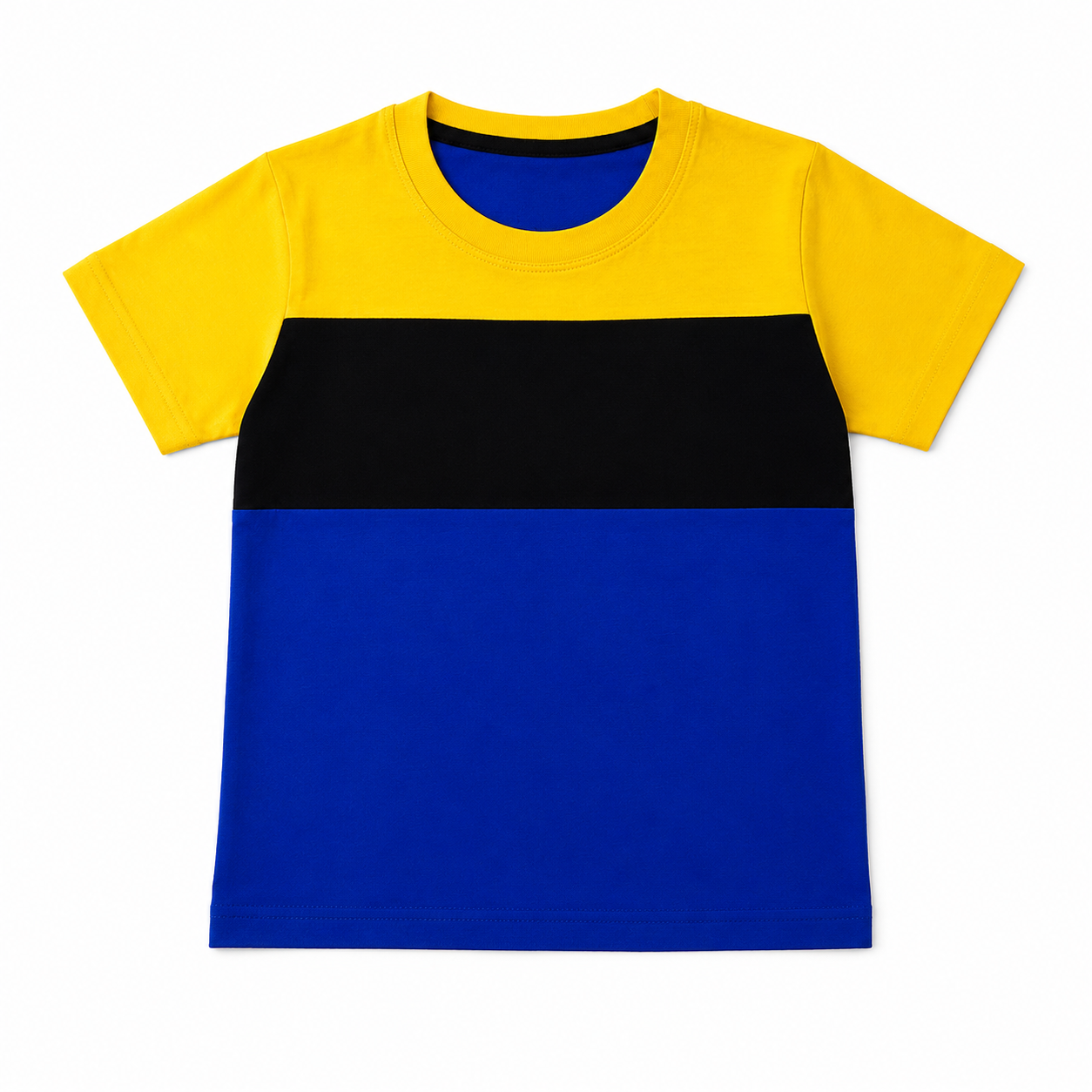 Boys Blue Colorblock Summer Coord Set (1–12 Years)