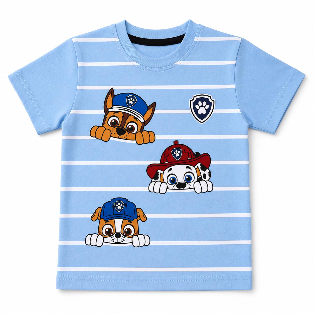 Boys Sky Blue Paw Patrol Print Summer Coord Set (1–12 Years) - Lil' Cubs