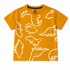 Boys Mustard Dino Summer Coord Set (1–12 Years) - Lil' Cubs
