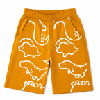 Boys Mustard Dino Summer Coord Set (1–12 Years) - Lil' Cubs