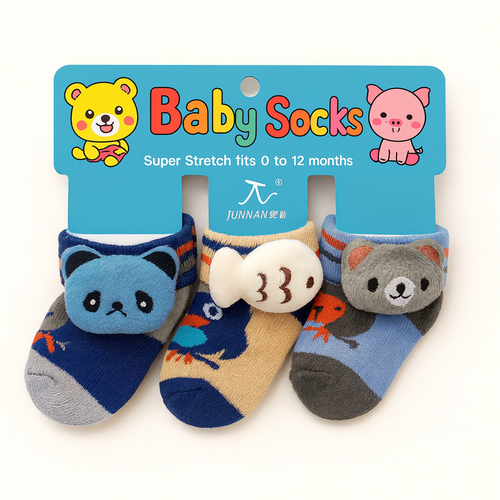 Animated socks Pack 0 to 12 months