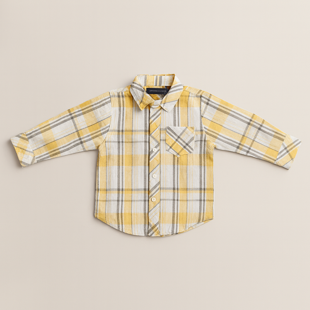 Yellow Boys’ Full Sleeves Shirt – Size Chart (5 to 10 Years)