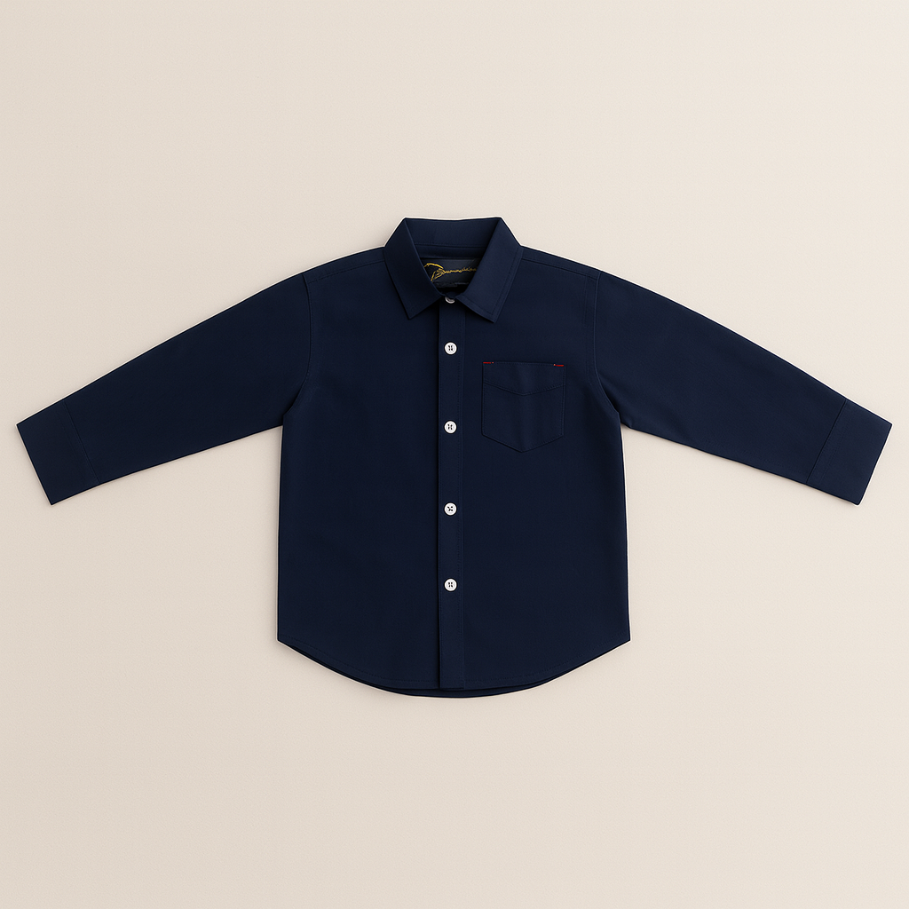 Navy Boys’ Full Sleeves Shirt – Size Chart (5 to 10 Years)