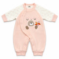 Girls Winter Imported Peach & White Panda Romper (Size 0 - 6 Months)