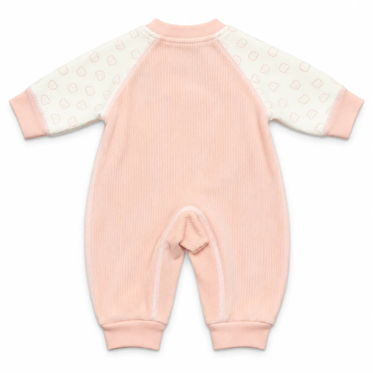 Girls Winter Imported Peach & White Panda Romper (Size 0 - 6 Months)
