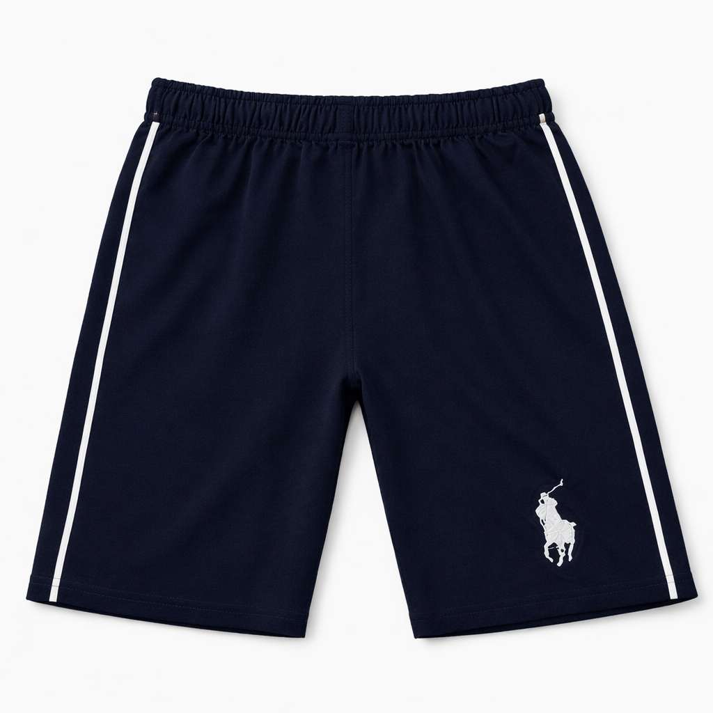 Boys Polo Shorts with Sides Stripe (Pack 5 of 5) - Lil' Cubs