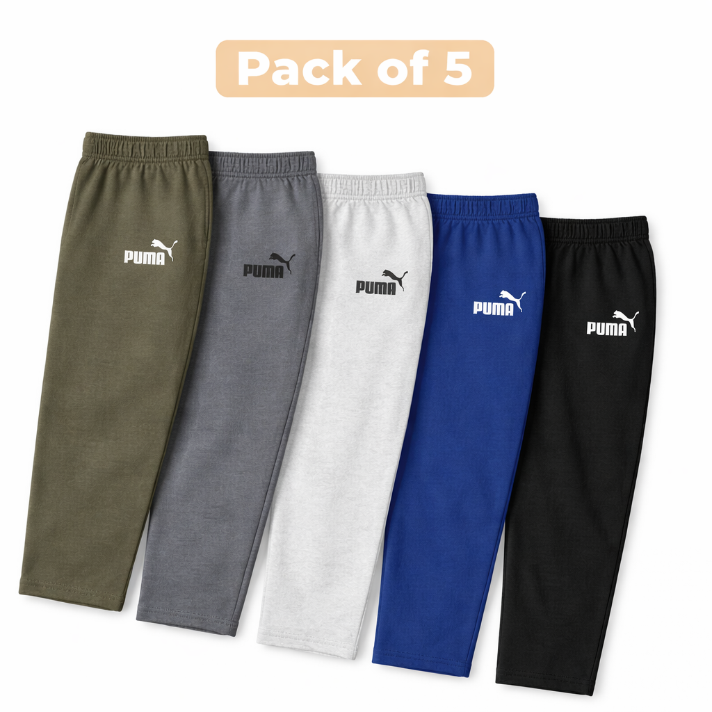 Boys Cotton Puma Trousers (Pack of 5)