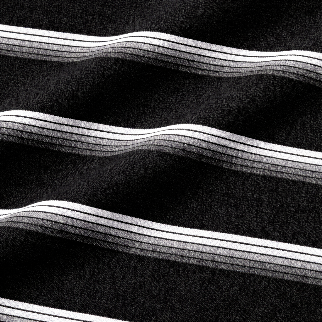 Multi-Color Striped Full Sleeves Black T‑Shirt