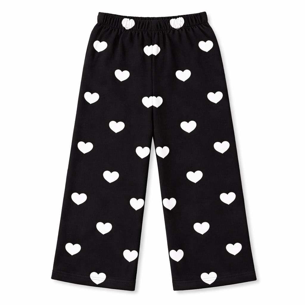 Heart Black Summer Coord Set (2-Piece)