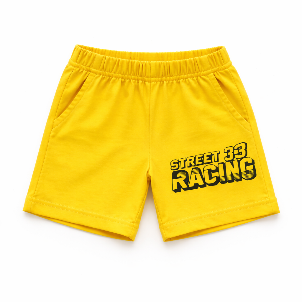 Yellow Racing Car Summer Coord Set (2-Piece)