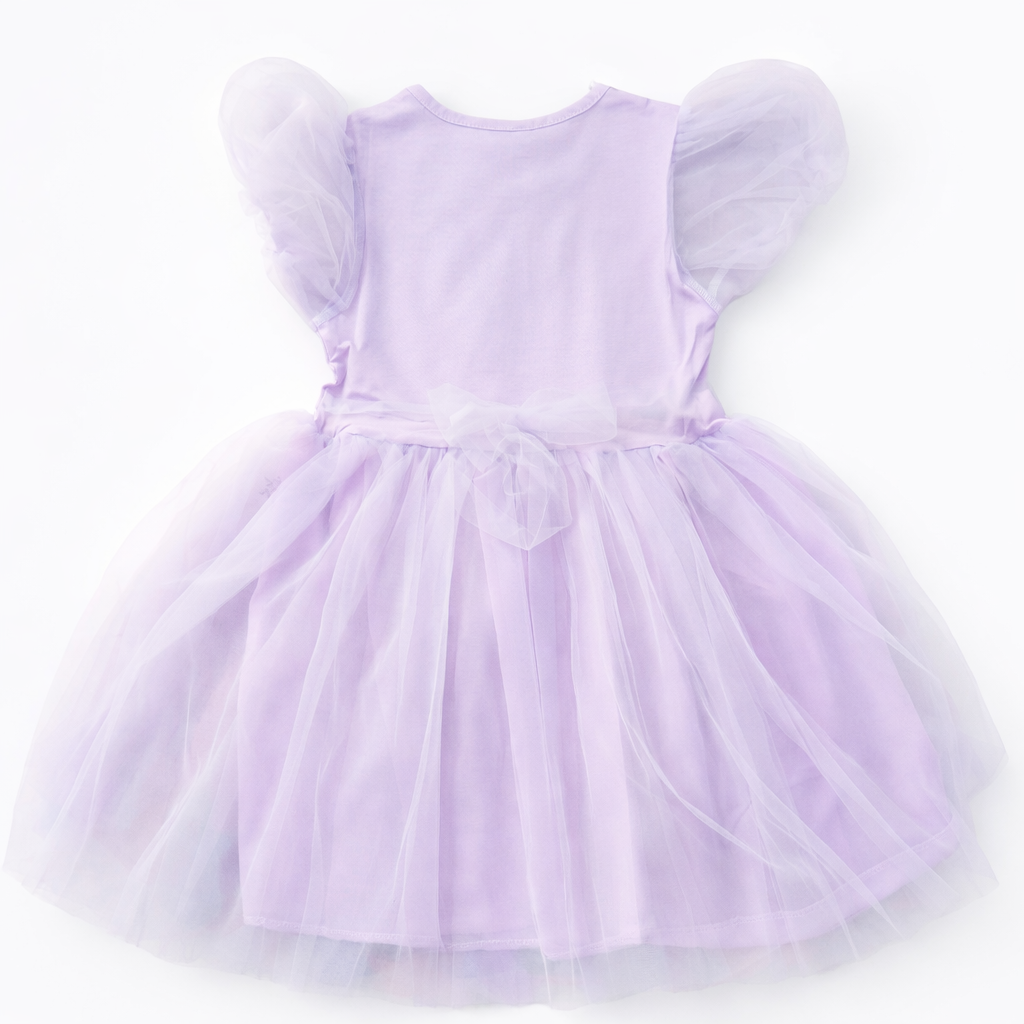 Purple Barbie Print Frock - Lil' Cubs