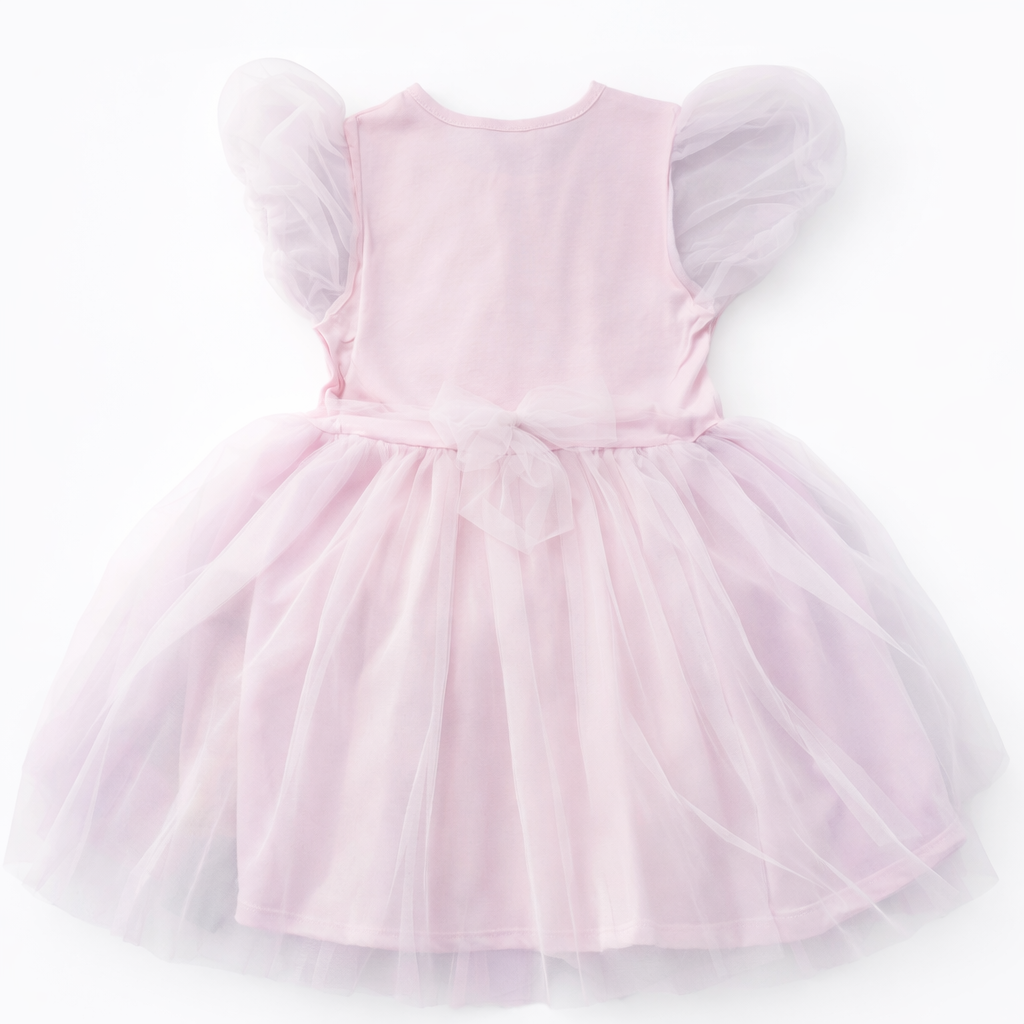 Pink Barbie print frock by lilcubspk, featuring a colorful Barbie design, soft fabric, and a playful, youthful style for girls.