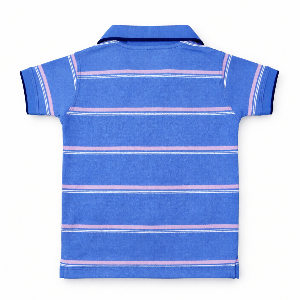 Sky Blue Striped T-Shirt - Lil' Cubs