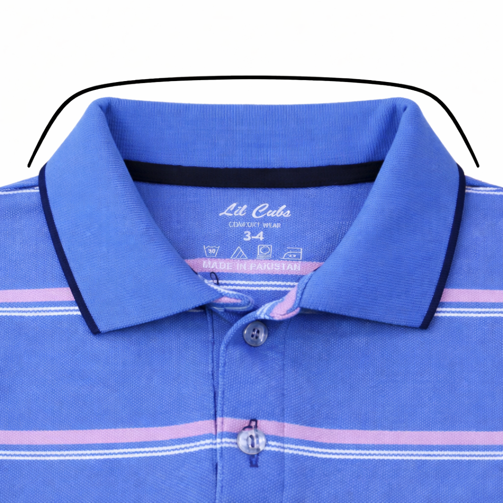 Sky Blue Striped T-Shirt - Lil' Cubs