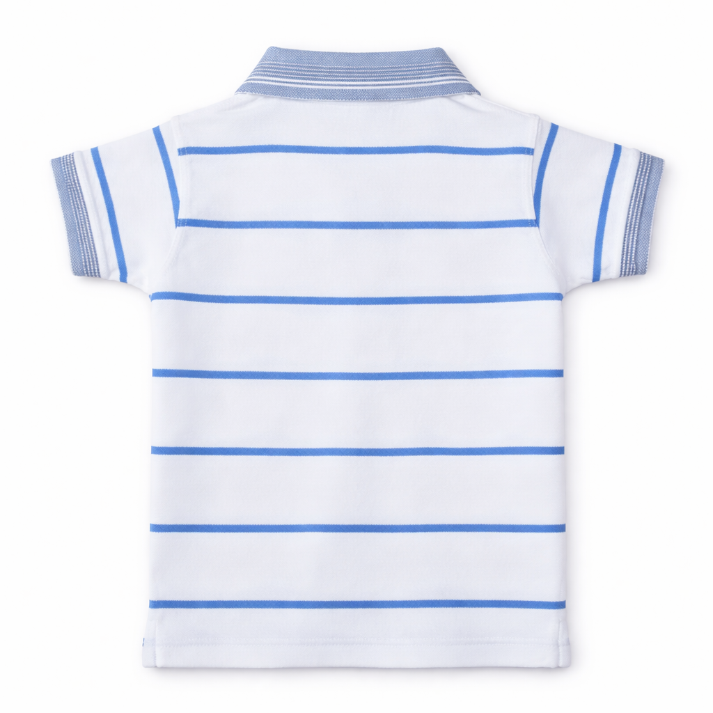 White Striped T-Shirt - Lil' Cubs