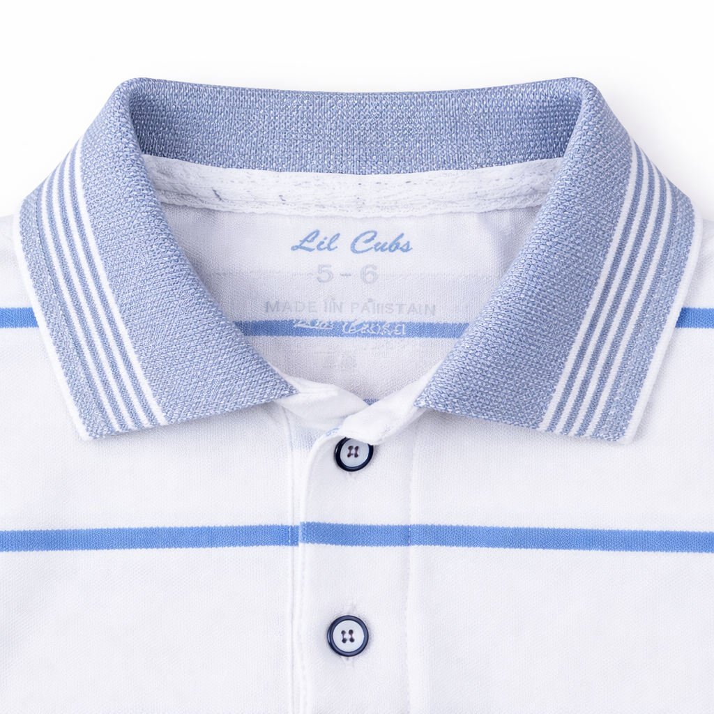 White Striped T-Shirt - Lil' Cubs