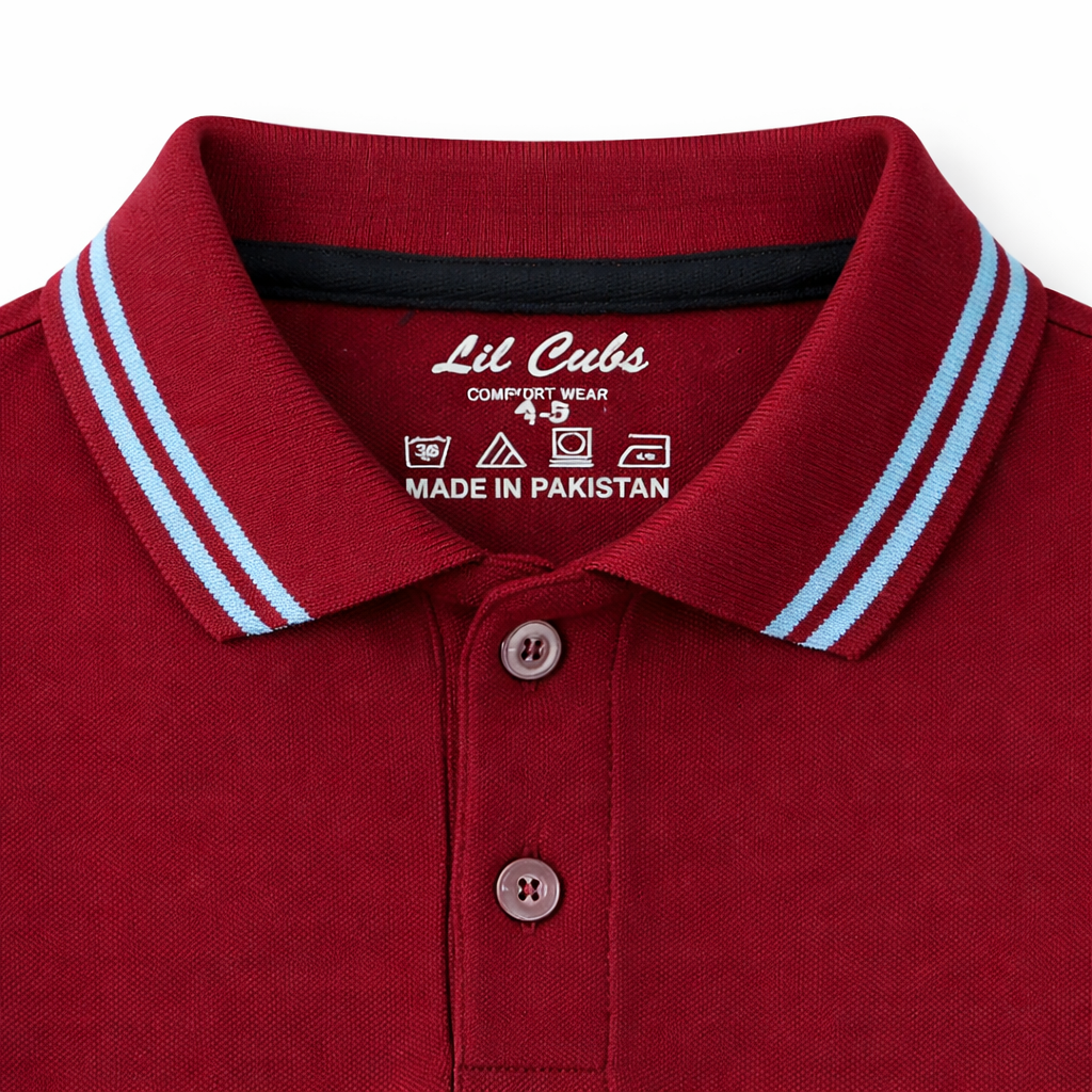 Maroon Polo T-Shirt - Lil' Cubs