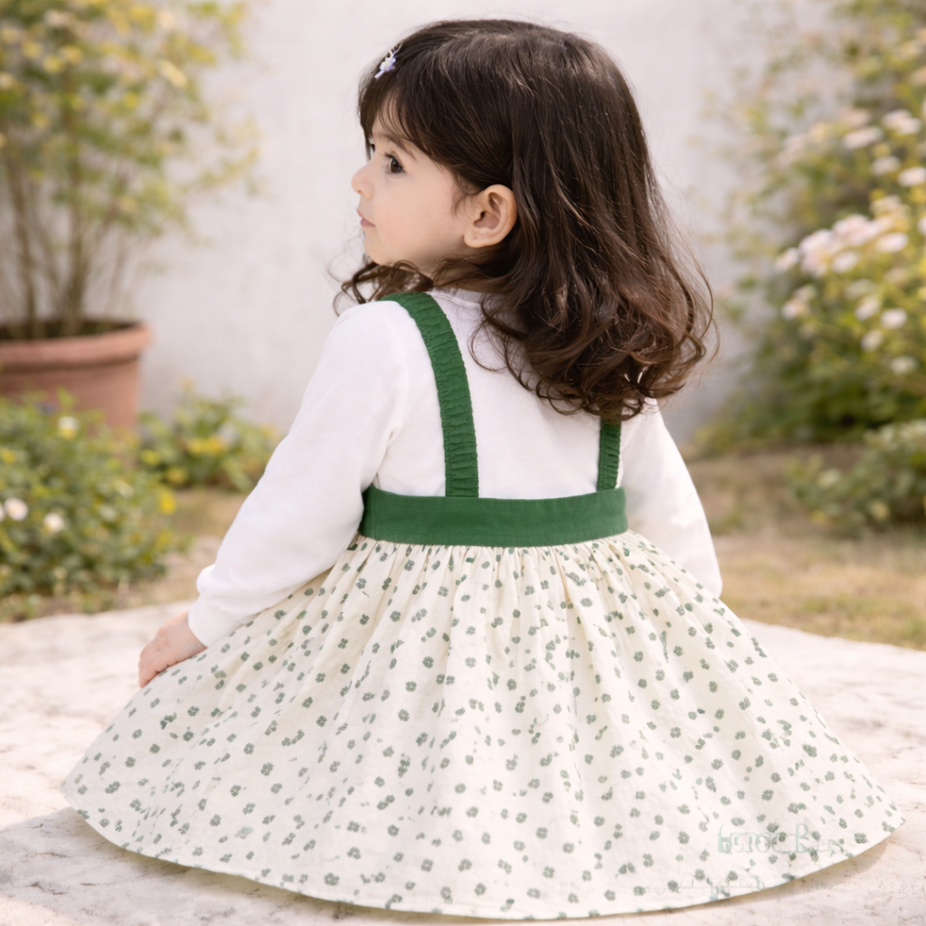 Green Bow Corduroy Frock