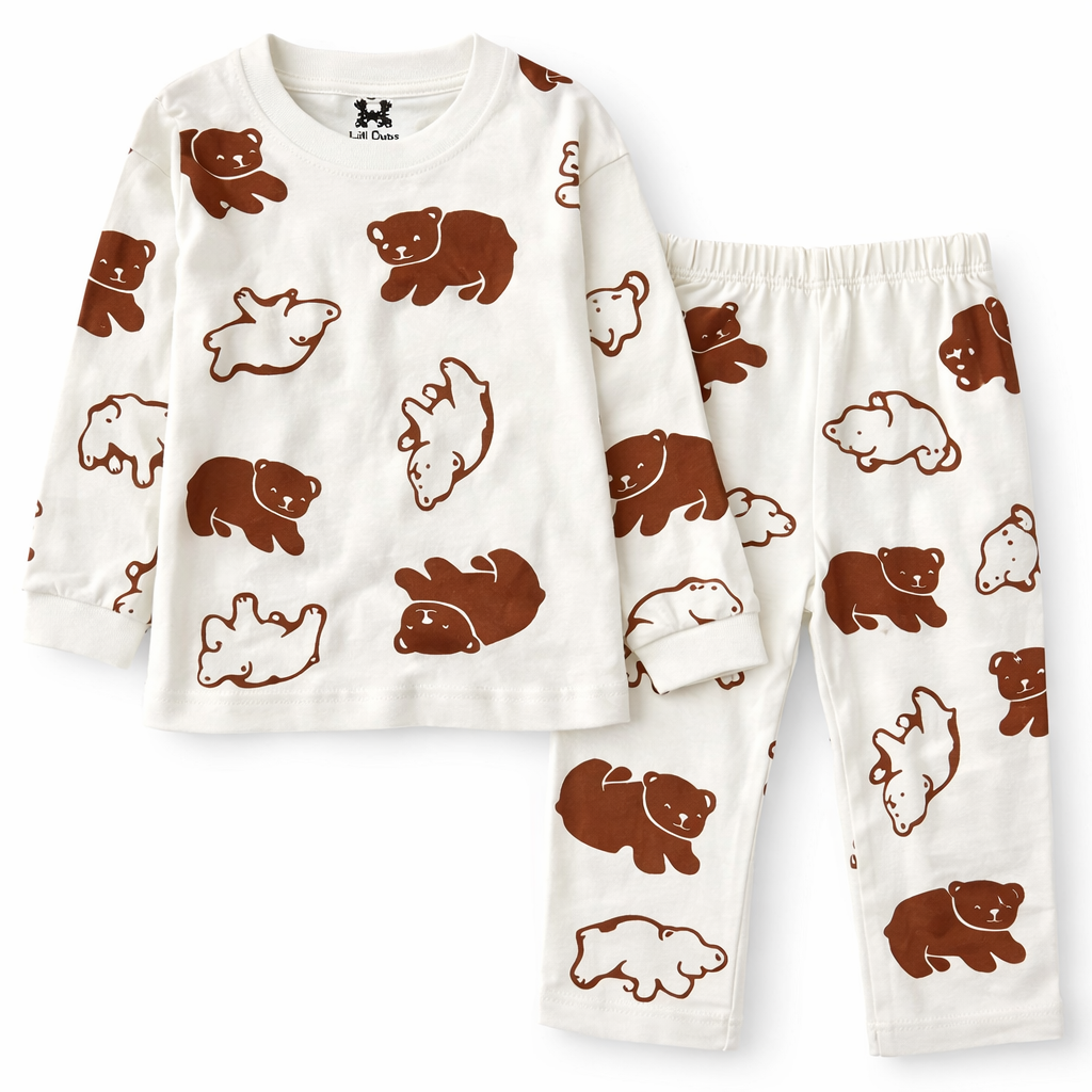 Bear Print Summer Coord Set (2-Piece)