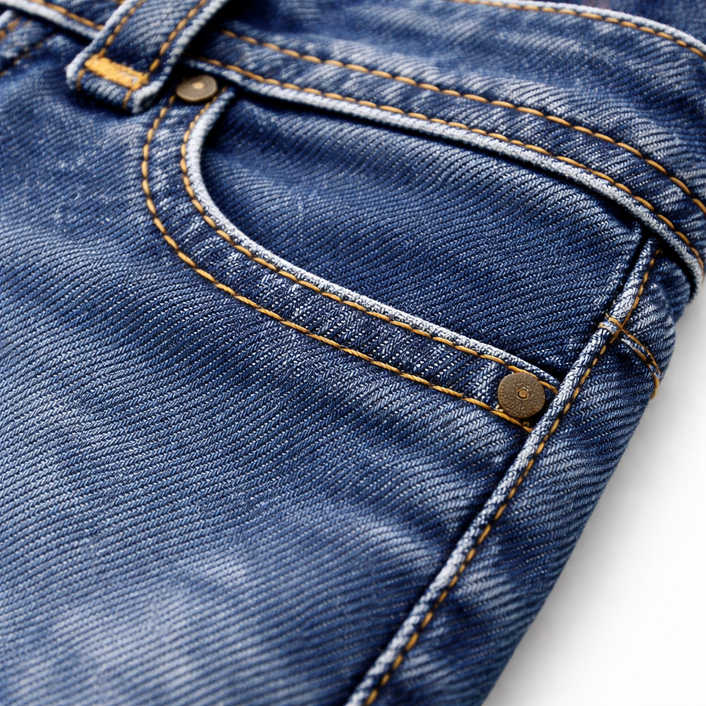 Girls mid blue denim jeans with Minnie embroidery from Lil' Cubs, featuring classic denim style and colorful embroidery details.
