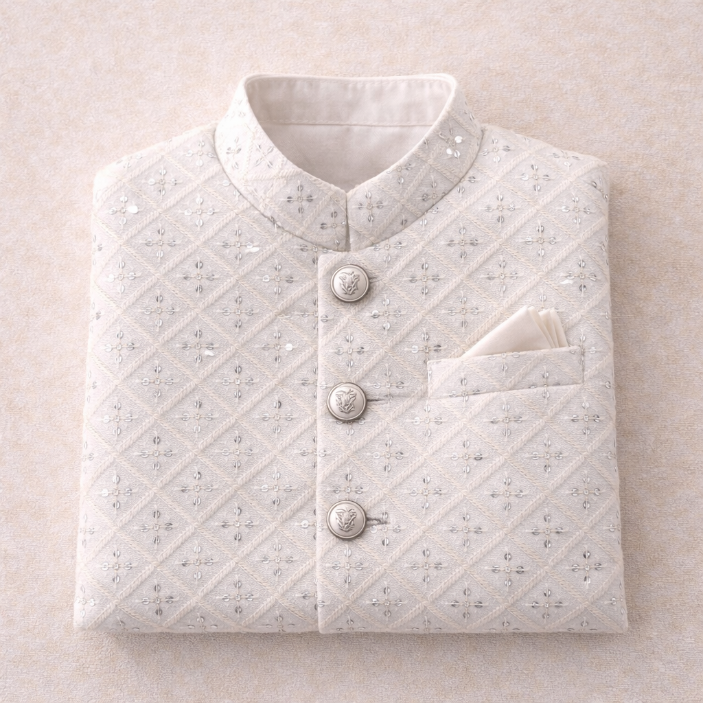 Boys White Prince Coat - Lil' Cubs