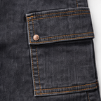 Boys Black Denim Cargo Jeans - Lil' Cubs