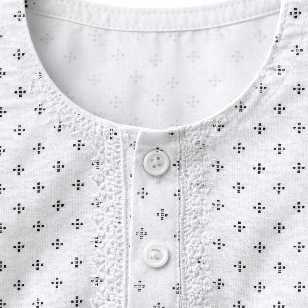 Boys White Cotton Shalwar Kameez