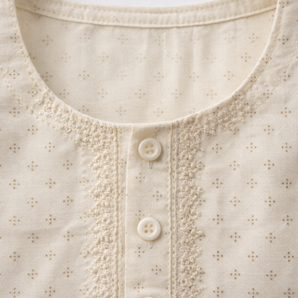 Boys Off-White Cotton Shalwar Kameez